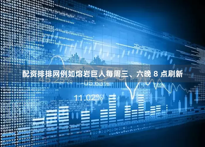 配资排排网例如熔岩巨人每周三、六晚 8 点刷新